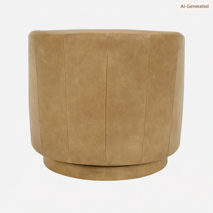 Brand New in Box Kamonte Upholstered Swivel Barrel Chair, Tan (#242)