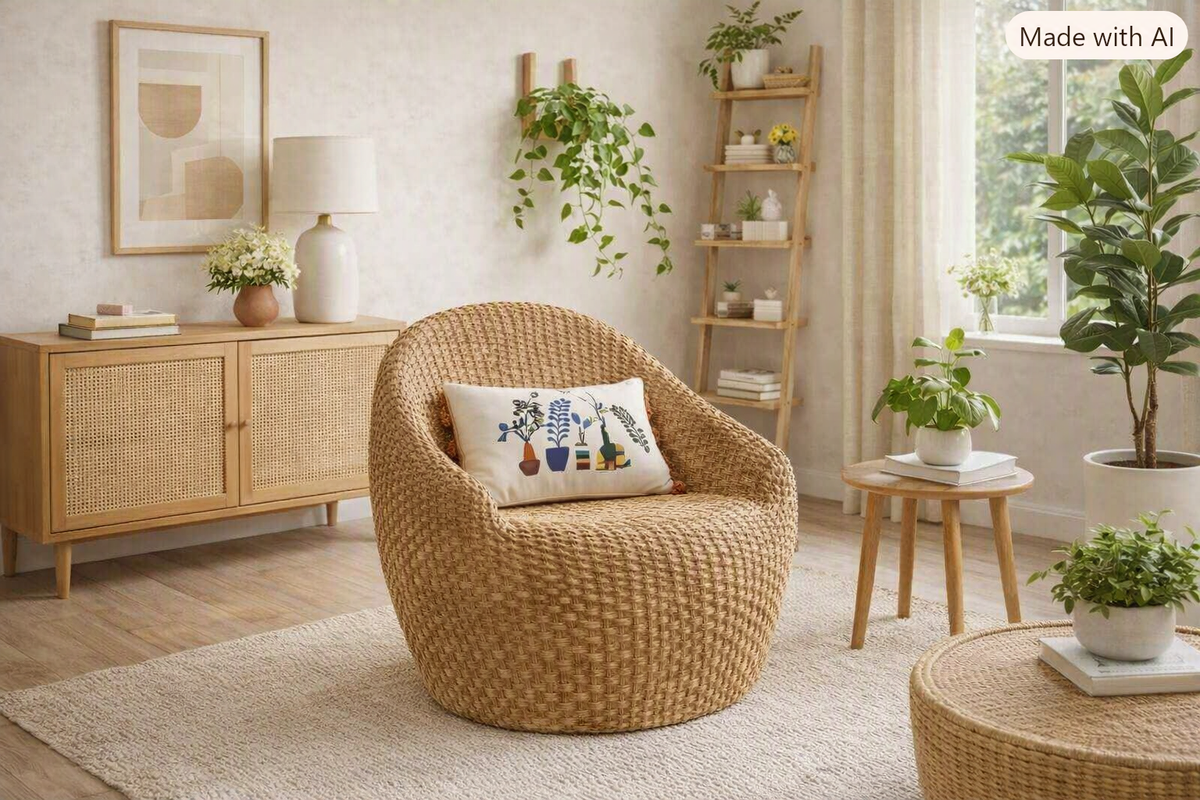Brand New in Box Estero Wicker Accent Chair Natural Brown (#262)