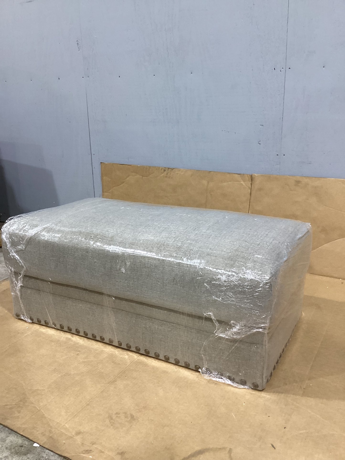 Brand New in Box Golo Polyester Rectangle Accent Ottoman, Gray (#239)