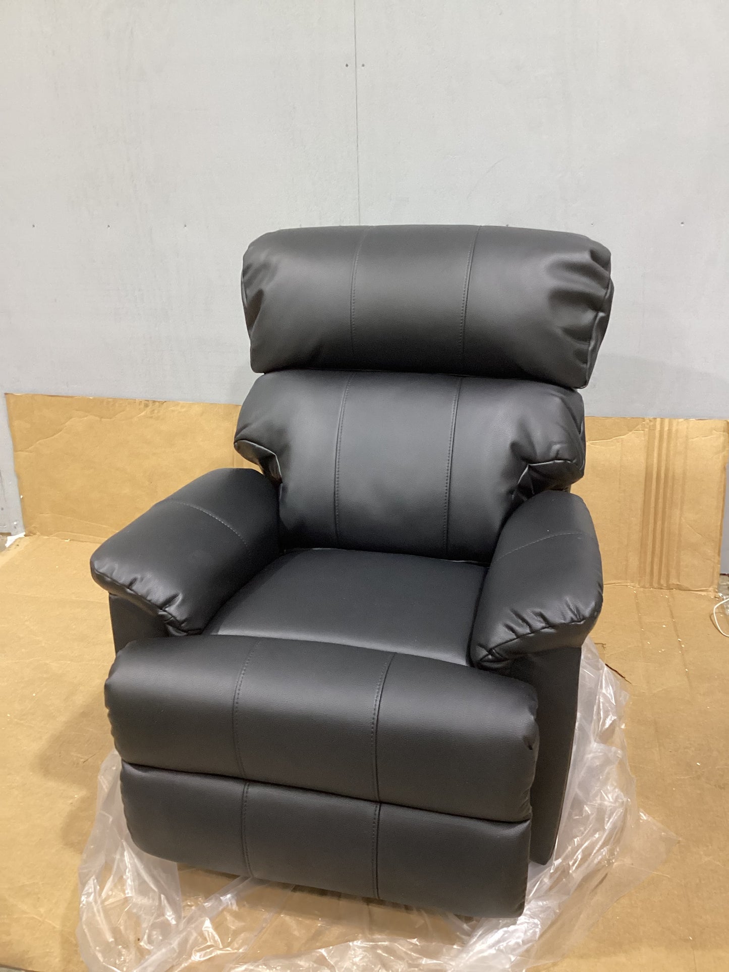 Brand New in Box Power Recliner Chair with Power Headrest & Lumbar Support, Black (#241)