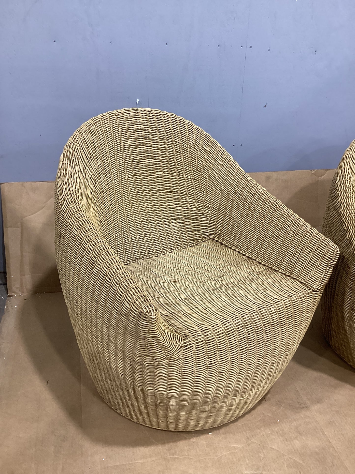 Brand New in Box Estero Wicker Accent Chair Natural Brown, Set of Two (#250)
