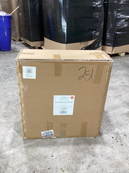 Brand New in Box Kessler Wingback Accent Chair Velvet, Olive (Four Available) (#251)