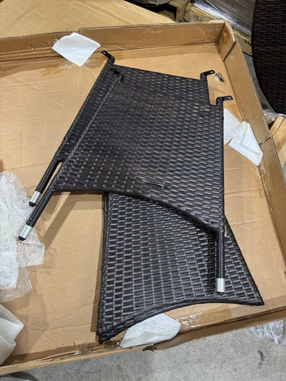 Brand New in Box 5-pc. Cushioned Circle Dining Set, Brown (#71)