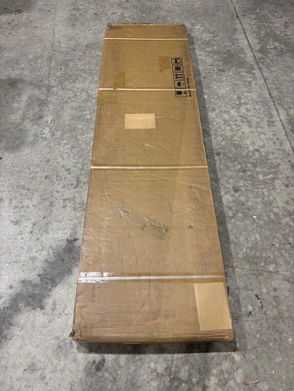 Brand New in Box 3-Lite Frosted Glass and Black Manufactured Wood Bi-Fold Doors w/ HW Kit. (#103)