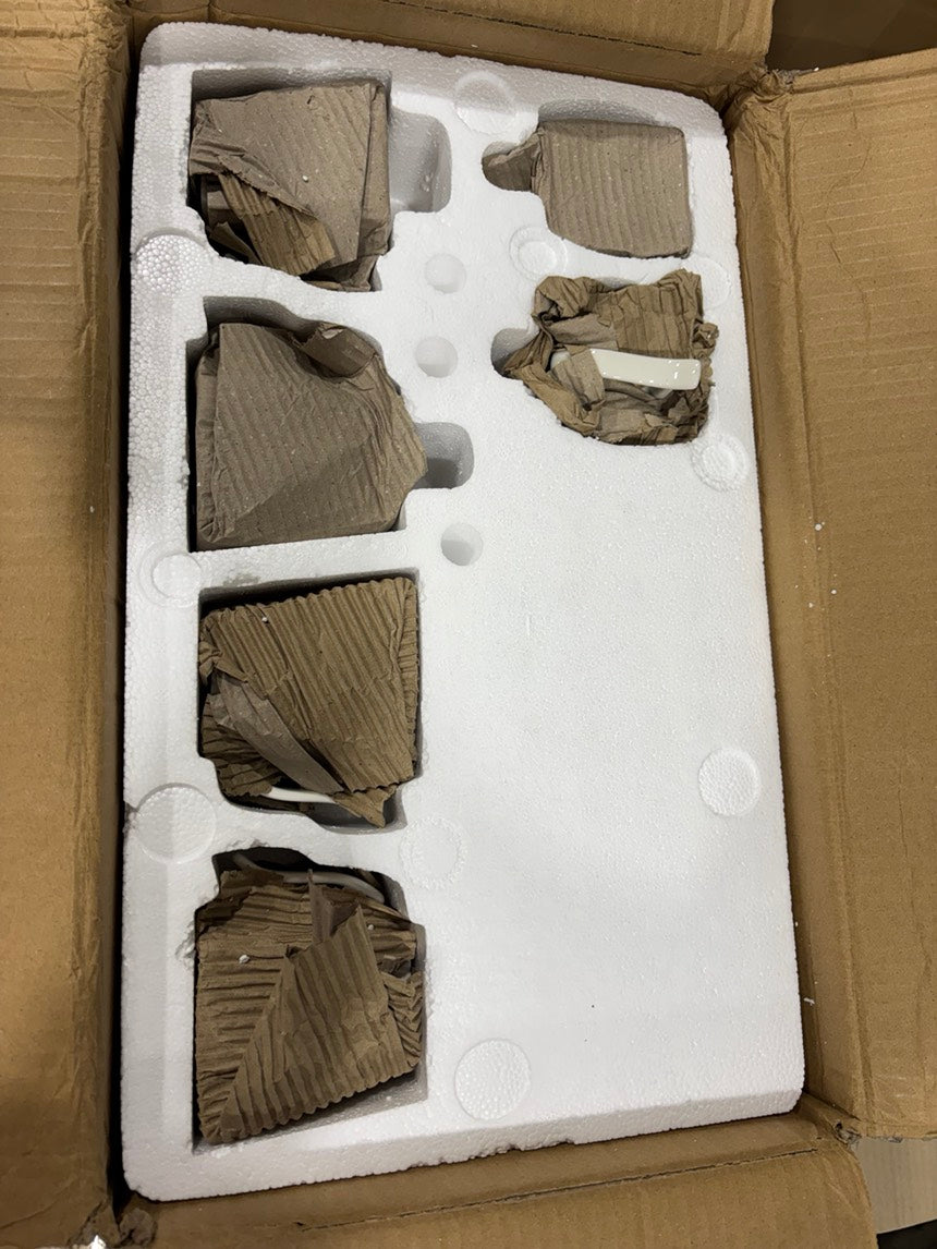 Brand New in Box 30-Piece Square Porcelain Dinnerware Sets, Service For 6 (Two Available) (#180)