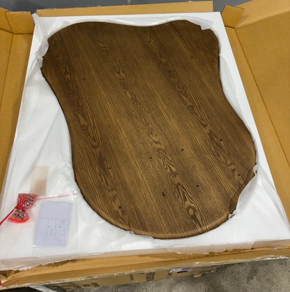 Brand New in Box Oizaye Modern Oval Wood Coffee Table, Brown (#183)
