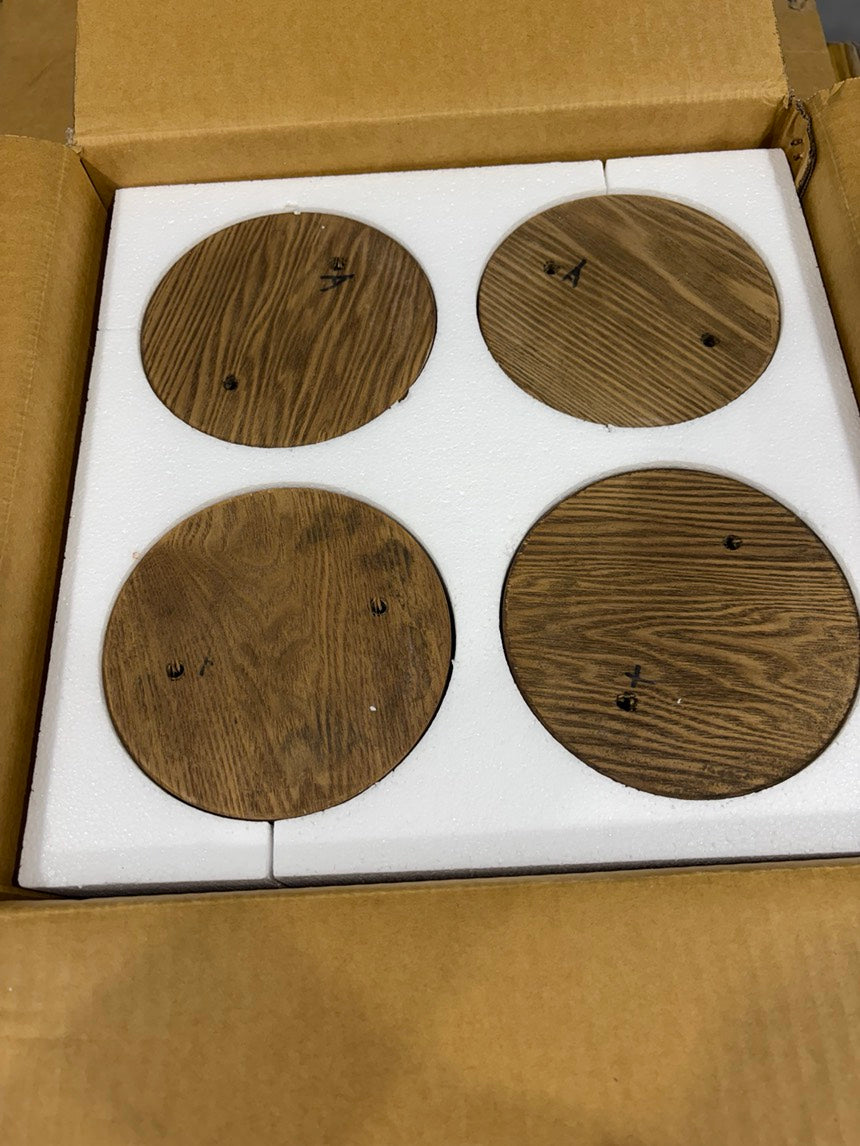 Brand New in Box Oizaye Modern Oval Wood Coffee Table, Brown (#183)