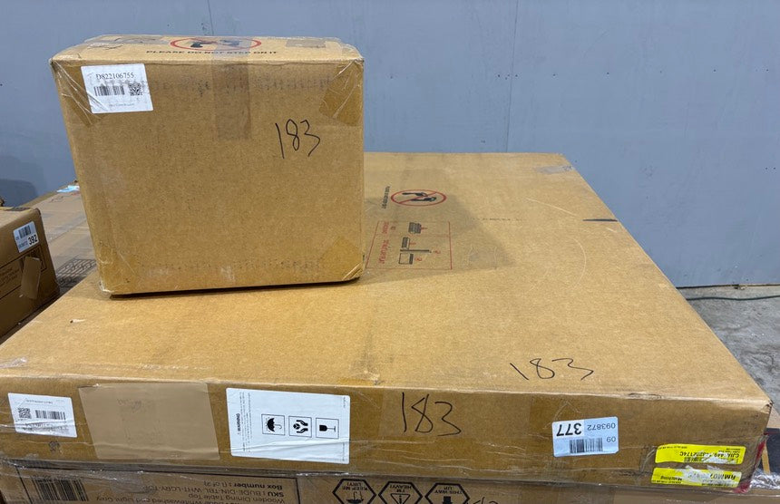 Brand New in Box Oizaye Modern Oval Wood Coffee Table, Brown (#183)