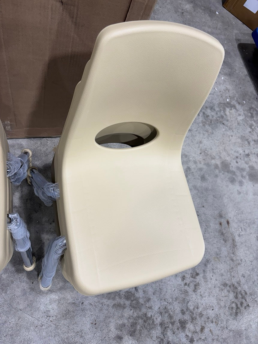 Brand New Stackable Classroom Chairs, Sand Color (#185) (Two sets of 6 Available, Priced per set)