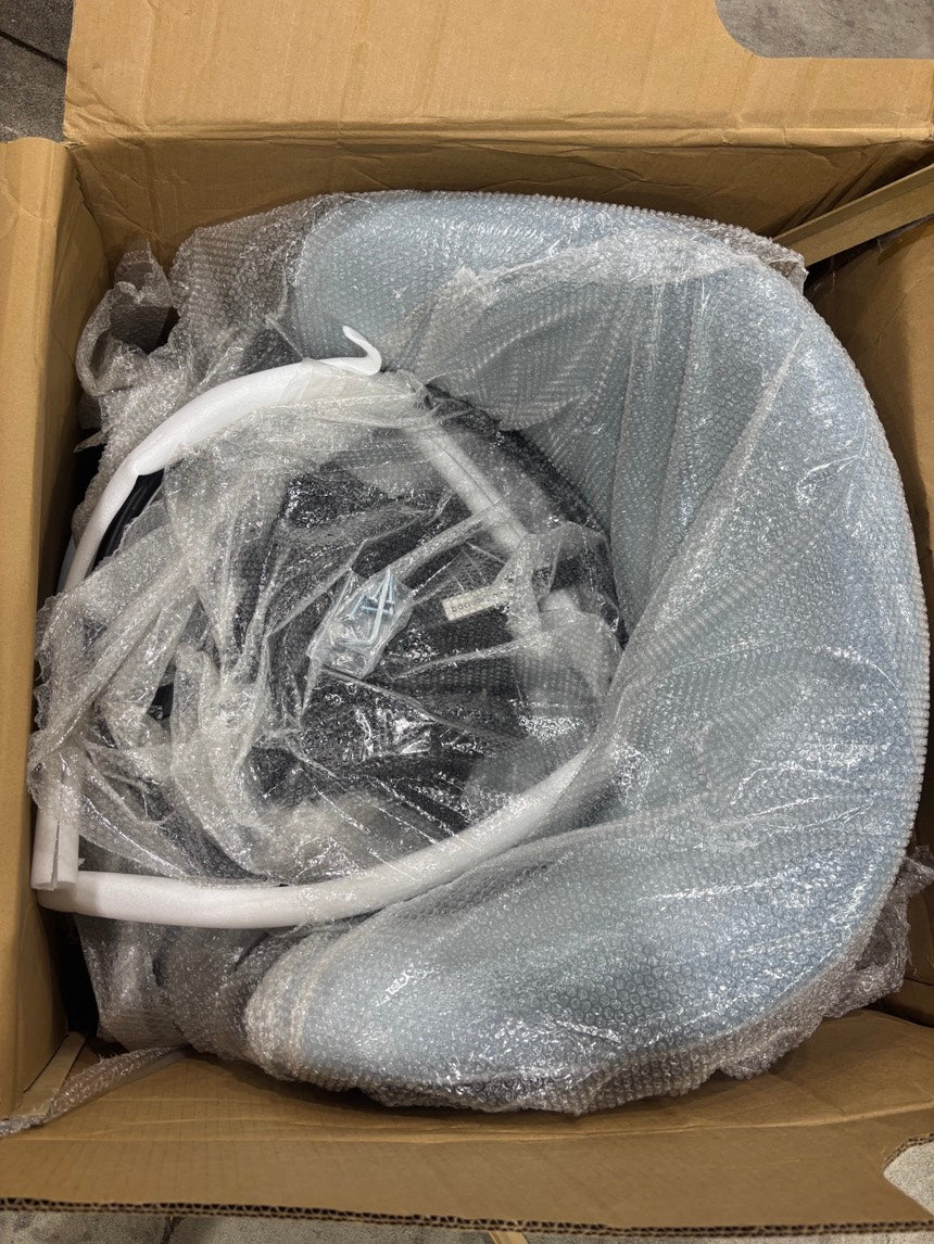 Brand New in Box 27" Wide Upholstered Velvet Small Swivel Barrel Accent Chair, Blue (#193)