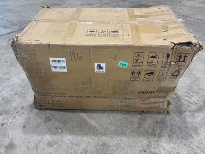 Brand New in Box Modern 37.75'' W Extendable Solid Wood Chaise Lounge w/ Lumbar Pillow (#196)