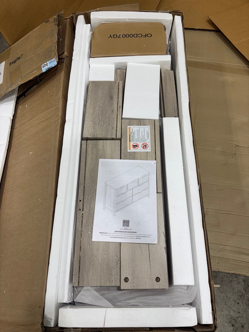 Brand new in box Arrilla 46.5" W Fluted Manufactured Wood 7-Drawer Dresser (#198)