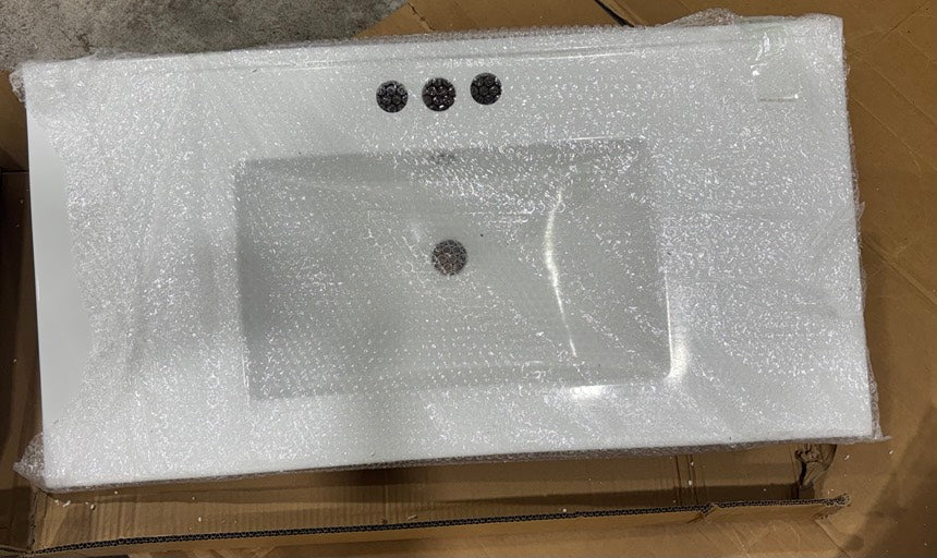 Brand New in Box Freestanding Blue Gray 36-in Single Sink Bathroom Vanity, (#225)