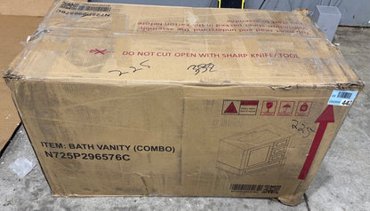 Brand New in Box Freestanding Blue Gray 36-in Single Sink Bathroom Vanity, (#225)