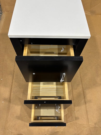Brand New in Box Espresso Bathroom Vanity with White Engineered Marble Top (#231)