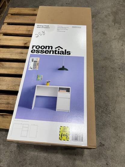Brand New in Box Writing Desk with Drawers White - Room Essentials (#258)