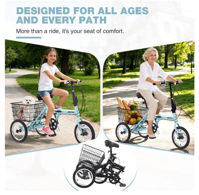 Brand New in Box Folding Tricycle for Adults, Green (#195)