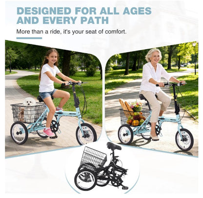 Brand New in Box Folding Tricycle for Adults, Green (#195)