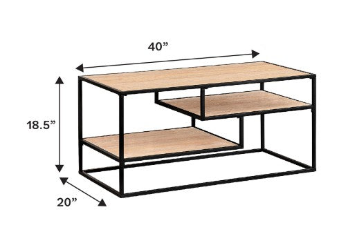 Brand New in Box 40" Contemporary Metal Coffee Table (#41)