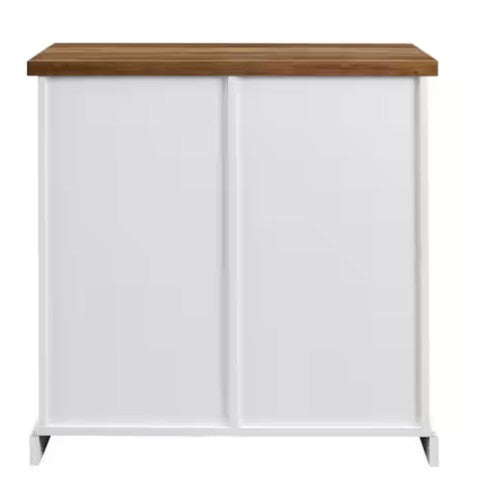 Brand New in Box Alba 32" Two-Tone Sliding Slat Door Accent Cabinet (#3)