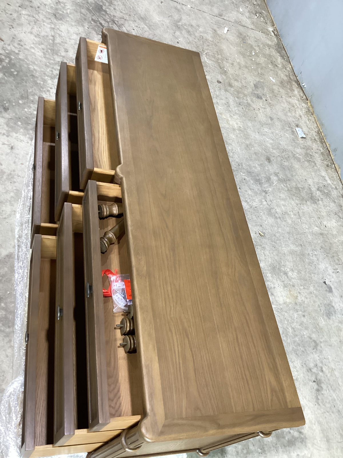 Brand New Toulouse Toasted Oak 6 Drawer Dresser, Brown