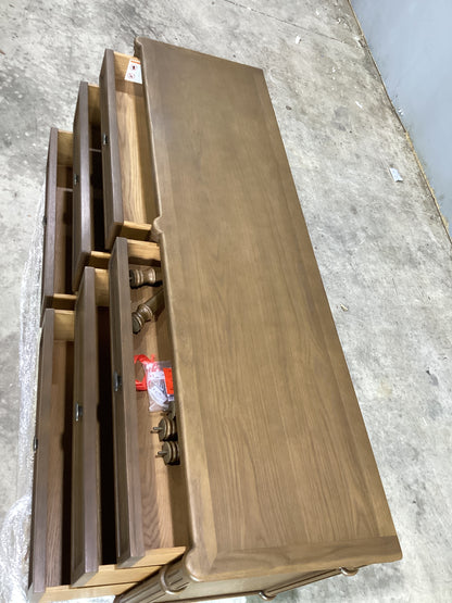 Brand New Toulouse Toasted Oak 6 Drawer Dresser, Brown