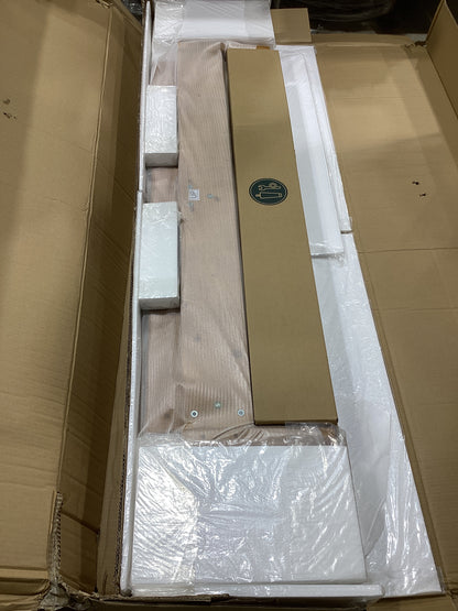 Brand New in Box Mid Century Wood Platform Bed Frame, Full, Natural (#292)