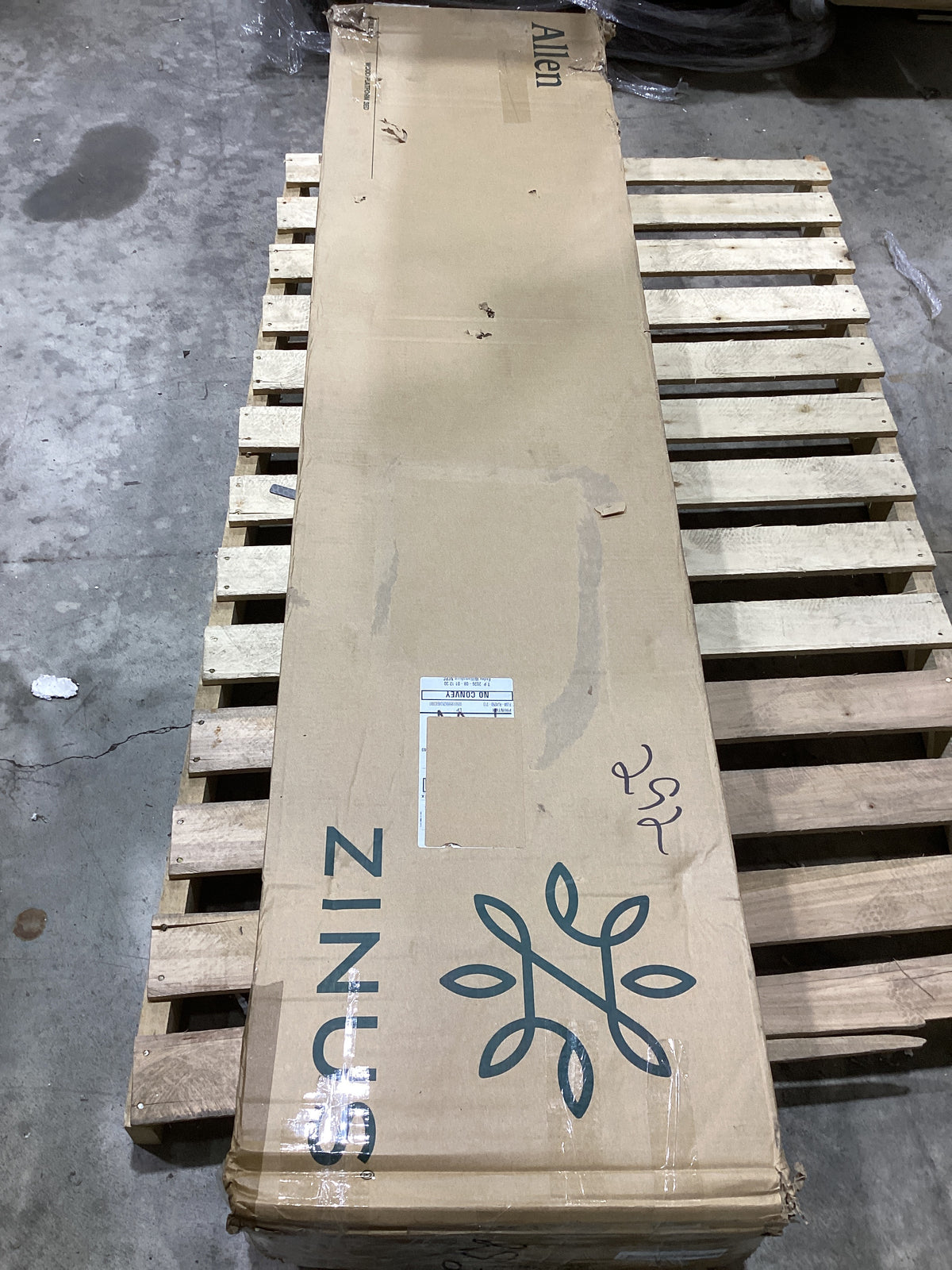 Brand New in Box Mid Century Wood Platform Bed Frame, Full, Natural (#292)