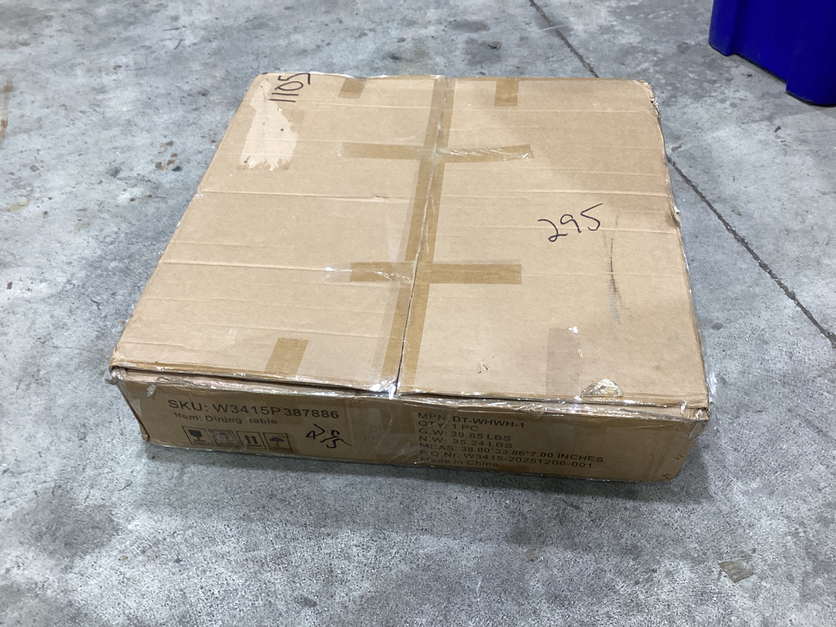 Brand New in Box Marble Dining Table Round Kitchen Pedestal Table, 31.5" (#295)
