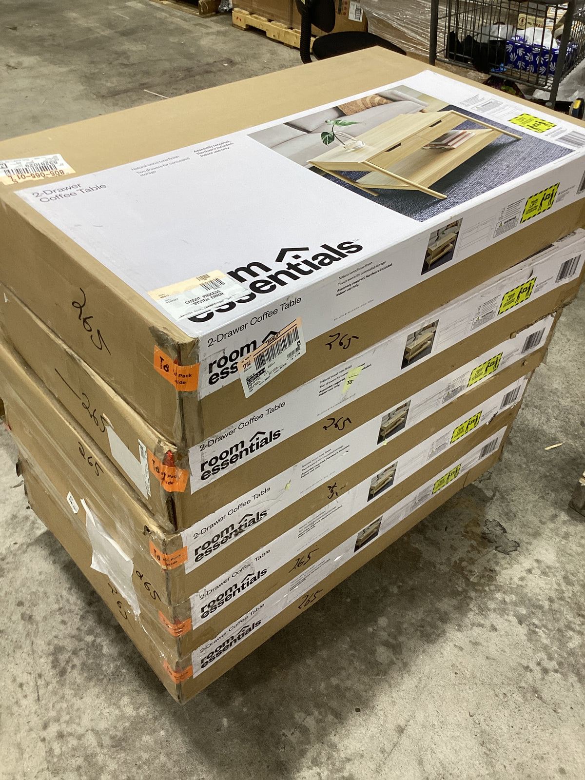 Brand New in Box Scandi Coffee Table With Drawers Natural (Five Available) (#265)