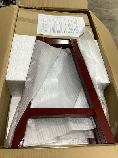 Brand New in Box Set of 2 Belfast 24" Counter Height Saddle Stools Red (#280)