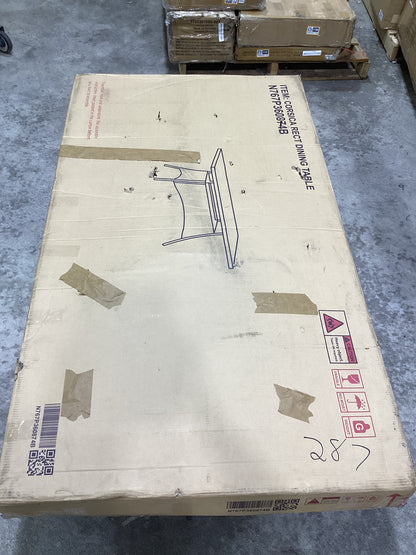 Brand New in Box Wicker Rectangle Dining Table, Brown (#287)