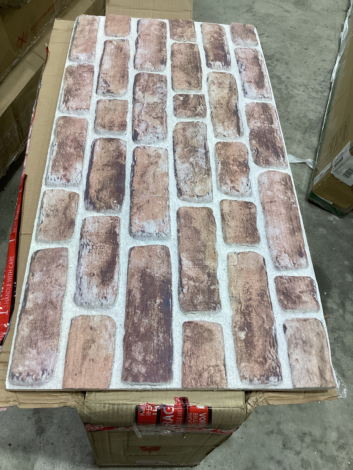Brand New in Box Mahogany Faux Brick Styrofoam 3D Decorative Wall Panel (10-Pack) (#294)