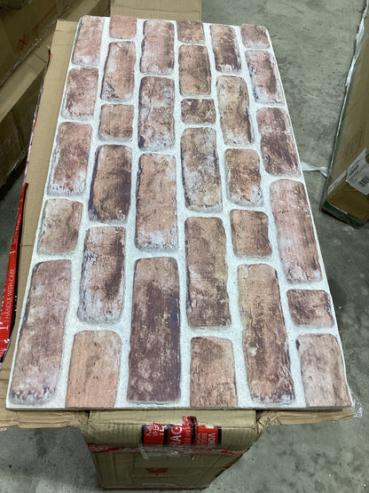 Brand New in Box Mahogany Faux Brick Styrofoam 3D Decorative Wall Panel (10-Pack) (#294)