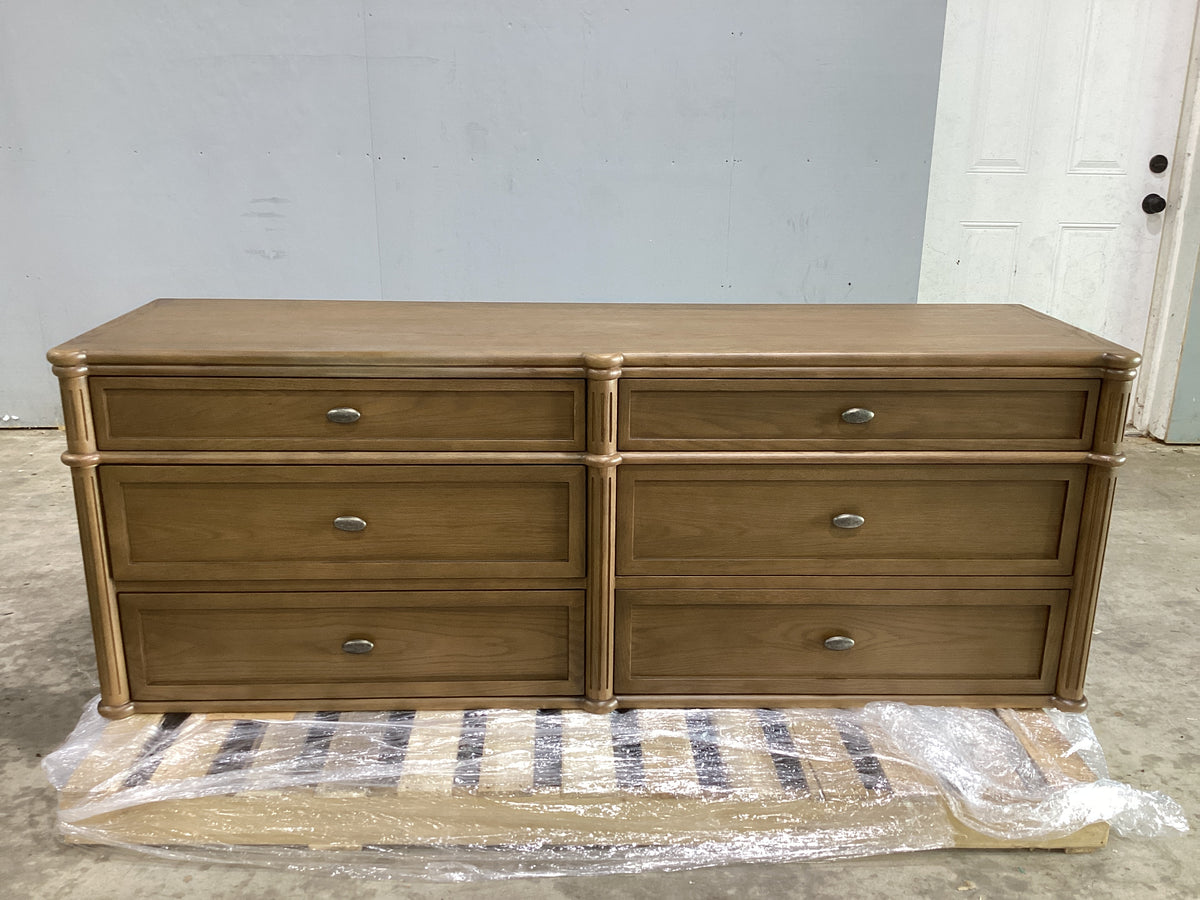 Brand New Toulouse Toasted Oak 6 Drawer Dresser, Brown
