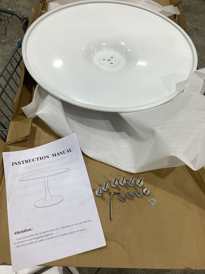 Brand New in Box Marble Dining Table Round Kitchen Pedestal Table, 31.5" (#295)
