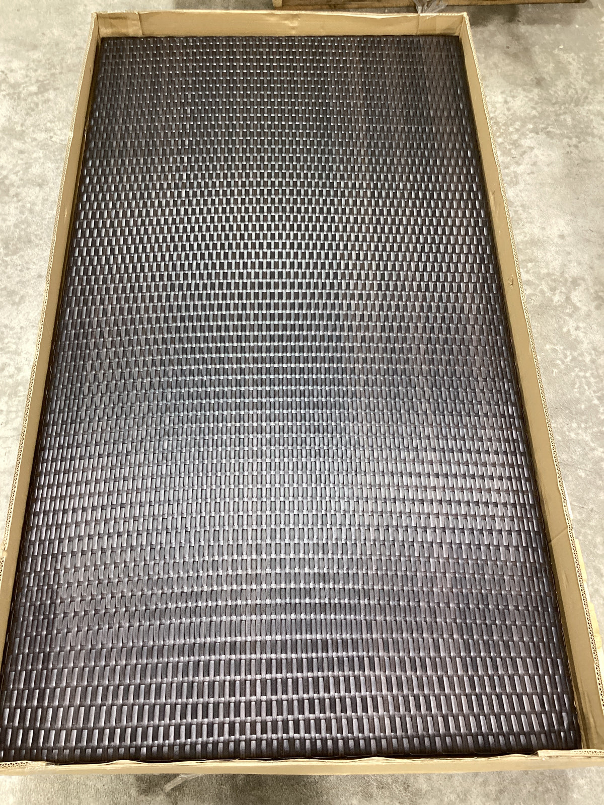 Brand New in Box Wicker Rectangle Dining Table, Brown (#287)
